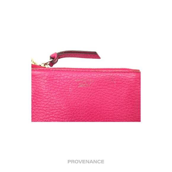 🔴 Gucci "Made in Italy" Key Pouch Cles - Pink Leather - Picture 5 of 8